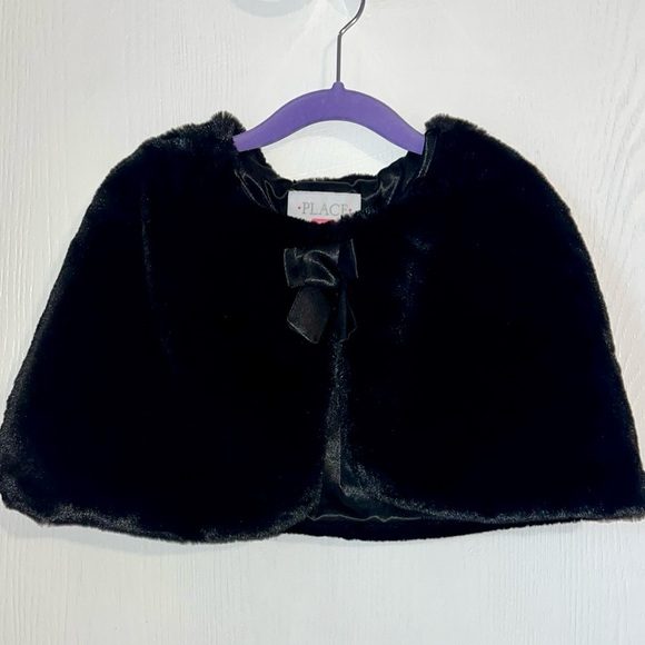 The Children's Place Other - The Children’s Place Girls Black Faux Fur Shrug